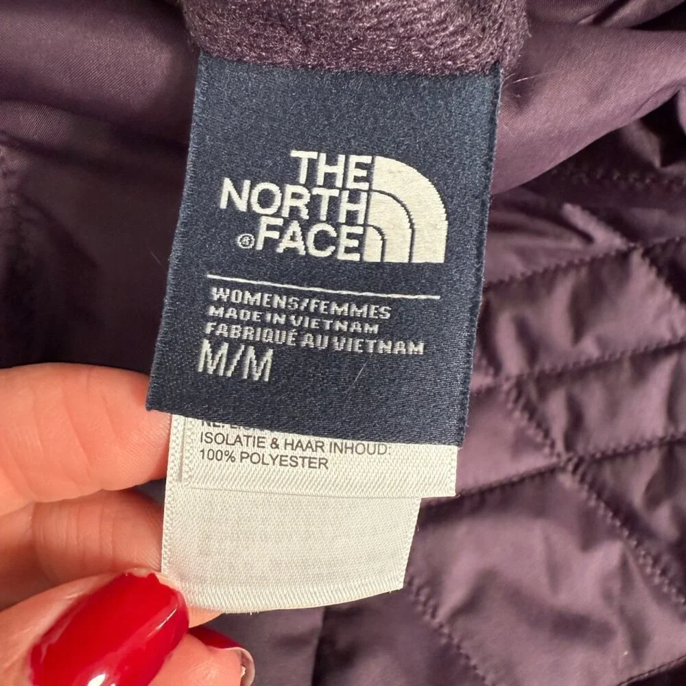 The North Face Mossbud Reversible Faux Fur Lined Vest Medium Purple Athleisure - Picture 6 of 15